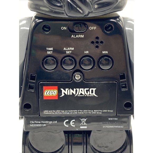 LEGO Cole Ninjago Ninja Alarm Clock  Minifigure Black Silver Works - Picture 6 of 7